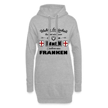 Heraldisches Schildtrio Franken - Hoodie-Kleid - Grau meliert - Vorne