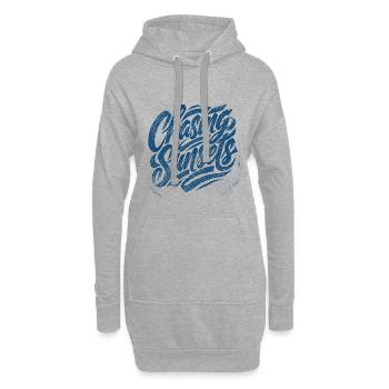 À la poursuite du lever du soleil - Sweat-shirt à capuche long Femme - gris chiné - Devant