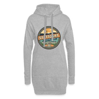 Insigne rétro du Schlossplatz de Stuttgart - Sweat-shirt à capuche long Femme - gris chiné - Devant