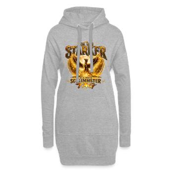 Phönix - Ich bin stärker als mein schlimmster Tag - Hoodie-Kleid - Grau meliert - Vorne