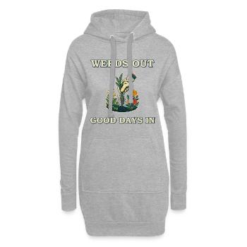 Good Days Jardinage - Sweat-shirt à capuche long Femme - gris chiné - Devant