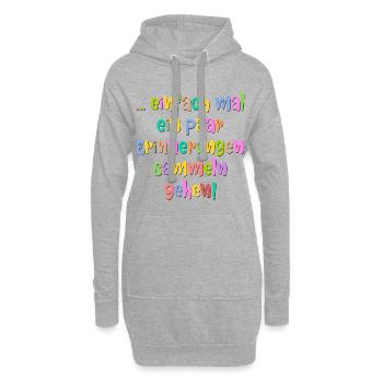Lebensmotto Erinnerungen Sammeln - Hoodie-Kleid - Grau meliert - Vorne