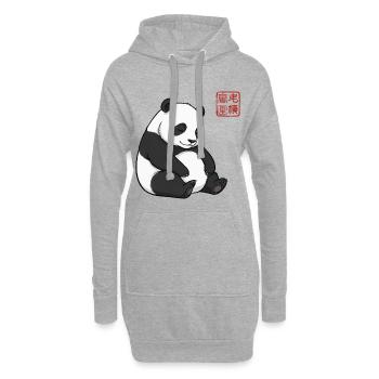 Panda endormi Cadeau adorable d’animaux paresseux - Sweat-shirt à capuche long Femme - gris chiné - Devant