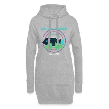 Moteur Abyssal Garden - Sweat-shirt à capuche long Femme - gris chiné - Devant