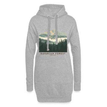 Forêt de Bavière | Parc national vintage - Sweat-shirt à capuche long Femme - gris chiné - Devant