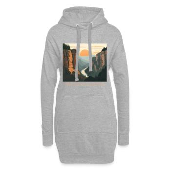 Suisse saxonne | Parc national vintage - Sweat-shirt à capuche long Femme - gris chiné - Devant