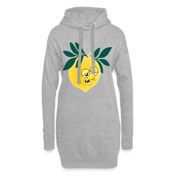 Citron Fatigué - Sweat-shirt à capuche long Femme - gris chiné - Devant