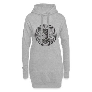 Ascendances démoniaques intérieures - Sweat-shirt à capuche long Femme - gris chiné - Devant