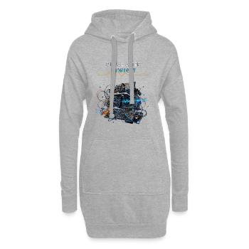 Signal After Midnight Électronique nocturne - Sweat-shirt à capuche long Femme - gris chiné - Devant