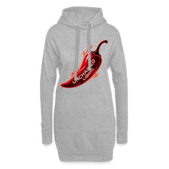 Libido déchaînée Flamboyant Pepper - Sweat-shirt à capuche long Femme - gris chiné - Devant