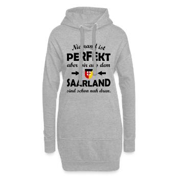 RotGelb Schildwappen Saarland - Hoodie-Kleid - Grau meliert - Vorne