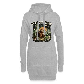 Sortons bizarres Restons Sauvages – Célébration Sasquatch - Sweat-shirt à capuche long Femme - gris chiné - Devant