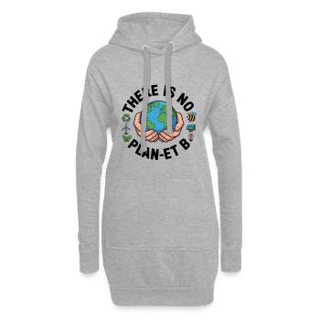 Es gibt kein Plan-et B - Hoodie-Kleid - Grau meliert - Vorne