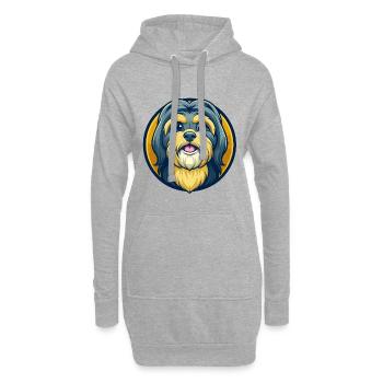Shih Tzu Hund Kawaii Maskottchen Cartoon Clipart Logo - Hoodie-Kleid - Grau meliert - Vorne