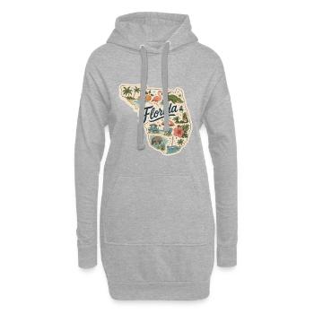 Florida Sunshine State Vintage Strandaufkleber - Hoodie-Kleid - Grau meliert - Vorne