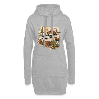 Vintage Arizona Grand Canyon State Art Aufkleber - Hoodie-Kleid - Grau meliert - Vorne