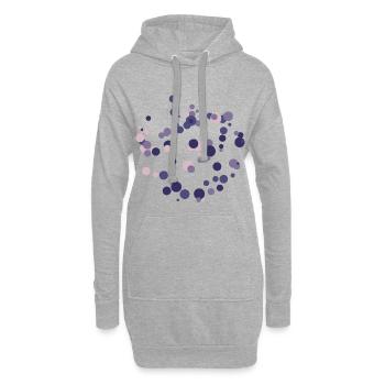 Lila Blasenkreis - Hoodie-Kleid - Grau meliert - Vorne