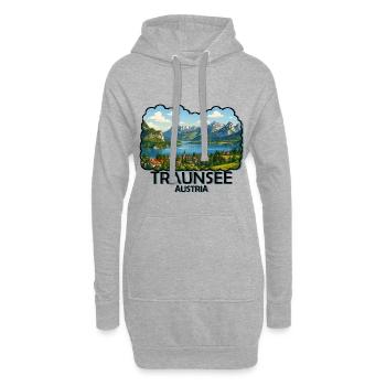 Lake Traunsee - Hoodie Dress - heather grey - Front