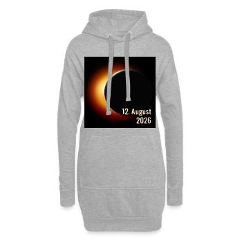 Spanien Sonnenfinsternis 2026 - Hoodie-Kleid - Grau meliert - Vorne