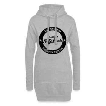 Pfälzer Stolz: Niemand ist perfekt - Hoodie-Kleid - Grau meliert - Vorne