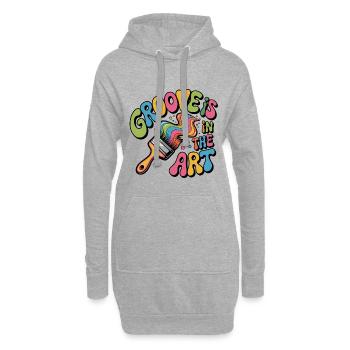 Groove is in the Art - Hoodie Dress - heather grey - Front