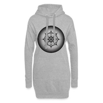 Circle of Aether - Hoodie-Kleid - Grau meliert - Vorne