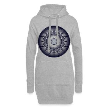 Sapphire Mandala - Hoodie-Kleid - Grau meliert - Vorne