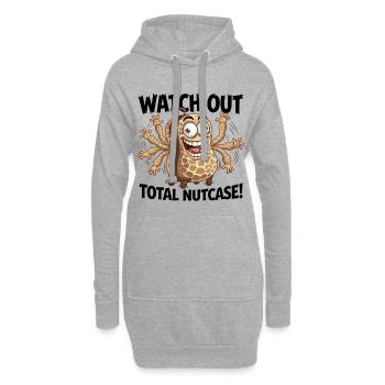 Watch Out Total Nutcase! - Hoodie Dress - heather grey - Front