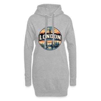 London Tower Bridge Royal Capital Badge - Hoodie-Kleid - Grau meliert - Vorne