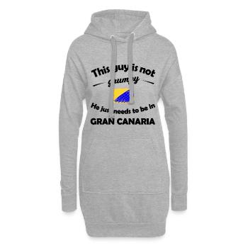 Splash of Color Gran Canaria Flag - Hoodie Dress - heather grey - Front