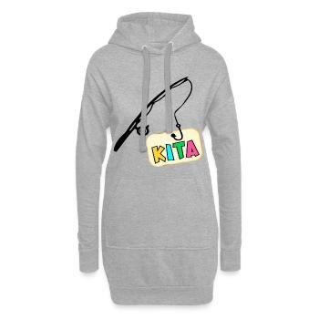 KITA Kitakinder Fishing - Hoodie Dress - heather grey - Front
