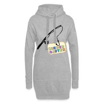 Kindergartenkind Kindergarten Angeln - Hoodie-Kleid - Grau meliert - Vorne