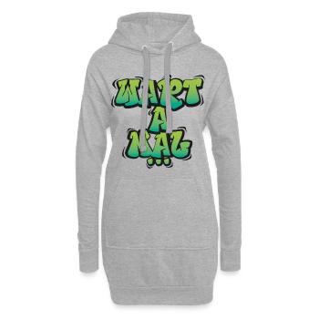 Wart A Mal – Lustiger Dialekt Spruch Design - Hoodie-Kleid - Grau meliert - Vorne