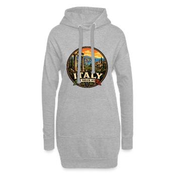 Italy Dolce Vita Vintage Travel Badge - Hoodie Dress - heather grey - Front