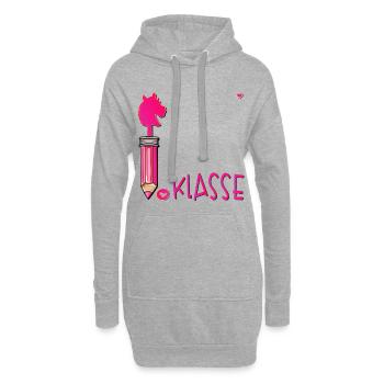 School Enrollment School Child Hobby Horsing - Hoodie Dress - heather grey - Front