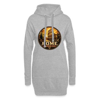 Insigne vintage du Colisée de la Ville Éternelle de Rome - Sweat-shirt à capuche long Femme - gris chiné - Devant