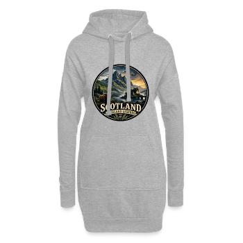 Scotland Highland Legends Vintage Travel Badge - Hoodie Dress - heather grey - Front