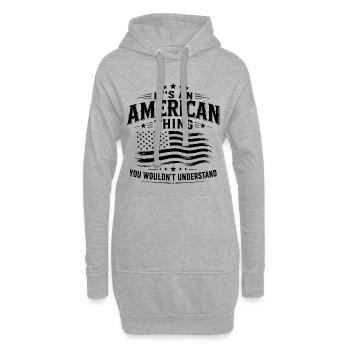 This is an American thing with USA pride - Hoodie Dress - heather grey - Front