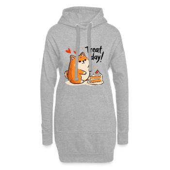 Treat Day! - Hoodie Dress - heather grey - Front