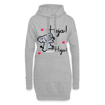 Hello Elephants - Hoodie Dress - heather grey - Front