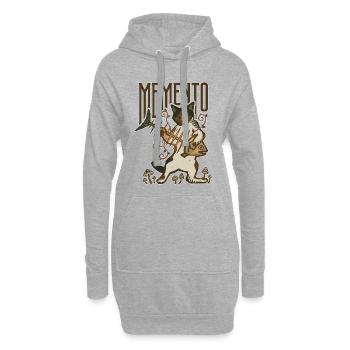 Souvenir d’arête de poisson-chat en os de champignon Art vintage drôle - Sweat-shirt à capuche long Femme - gris chiné - Devant