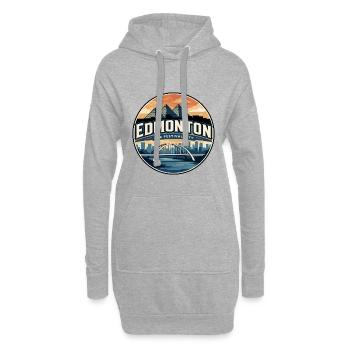 Insigne rétro du pont Walterdale d’Edmonton - Sweat-shirt à capuche long Femme - gris chiné - Devant