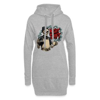 Night Shift Coffee – Barista Skeleton Night Shift - Hoodie Dress - heather grey - Front