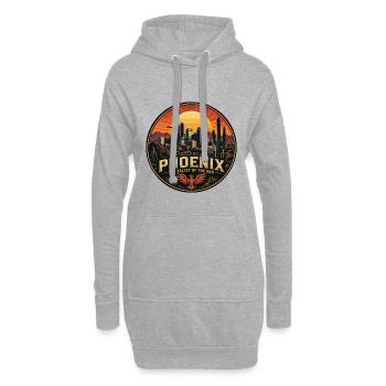 Insigne rétro Phoenix Valley of the Sun Saguaro - Sweat-shirt à capuche long Femme - gris chiné - Devant