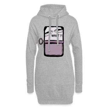 Pêche à la sardine - Sweat-shirt à capuche long Femme - gris chiné - Devant