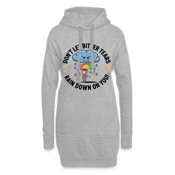 Ne laisse pas tomber des larmes amères sur toi - Sweat-shirt à capuche long Femme - gris chiné - Devant