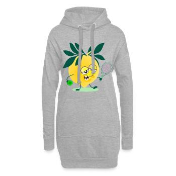Tennis Citron pour enfants - Sweat-shirt à capuche long Femme - gris chiné - Devant