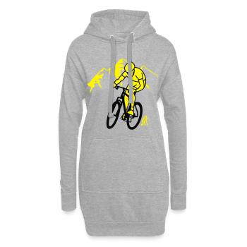 Mountainbike - Hoodie-Kleid - Grau meliert - Vorne