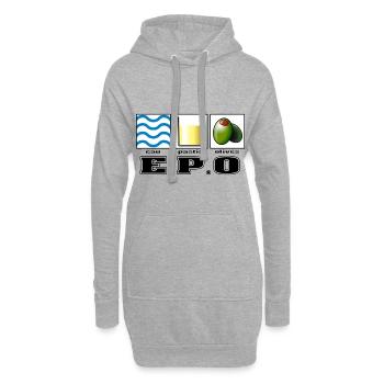 e.p.o eau pastis olives - Sweat-shirt à capuche long Femme - gris chiné - Devant