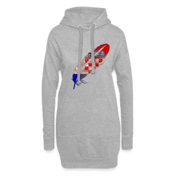 Kroatien Kroatisch Hrvatska Kroaten Kroaten Kroaten - Hoodie-Kleid - Grau meliert - Vorne
